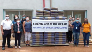 O New Ciclo da Prosperidade de Caraguatatuba/SP arrecadou e doou 110 sacos de cimento para a obra da nova sede da Associação Guadalupe