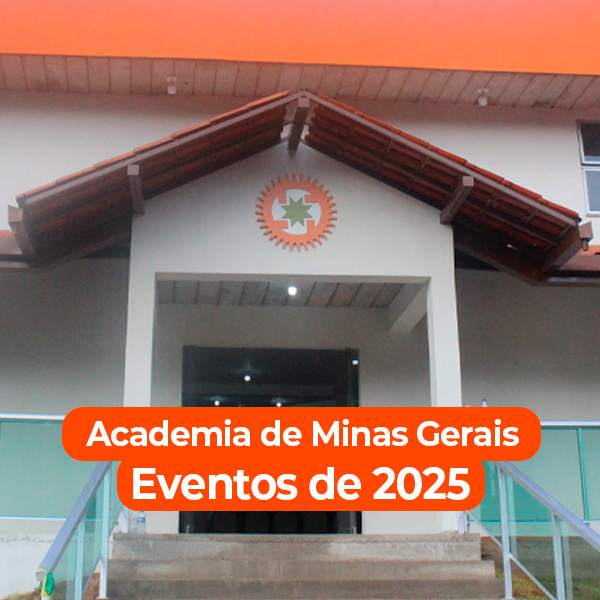 Formato mobile site 600x600 3 Programação de Seminários e Eventos para 2025 - MG Sempre houve o sonho de nossos pioneiros de construir uma Academia em nosso Estado. Esse forte desejo culminou pela doação, em 2006, pelo Sr. Eônio Milagres, de área de 3,5 hectares, no Distrito de Amarantina – município de Ouro Preto – MG.