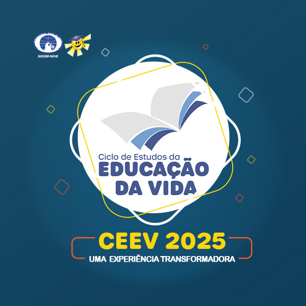 Formato mobile site 600x600 1 Ciclo de Estudos da Educação da Vida O Ciclo de Estudos da Educação da Vida - CEEV é um movimento educacional alicerçado que tem como um dos seus propósitos reeducar o adulto por meio da "transformação vivencial", percebendo-se Filho de Deus e conduzindo sua prática educacional de maneira que crianças e jovens manifestem também sua Natureza Divina.