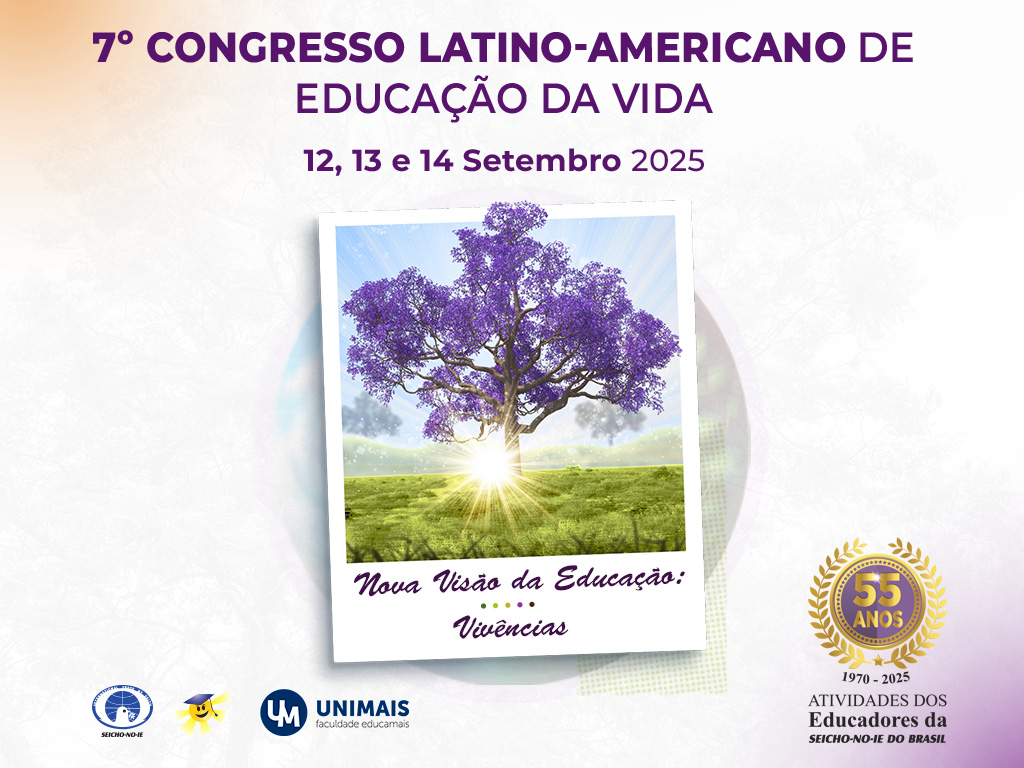 Destaque portal 1024x768 Congresso Educadores 2025 7º Congresso Latino-americano de Educação da Vida Um evento no qual a prática da Educação da Vida toma forma concreta. Em Plenárias, Oficinas e Banners são expostos trabalhos que atestam e comprovam os resultados da aplicação da Educação da Vida nos diversos âmbitos – escolas, comunidade, dentro da família. É a transformação vívida na prática!