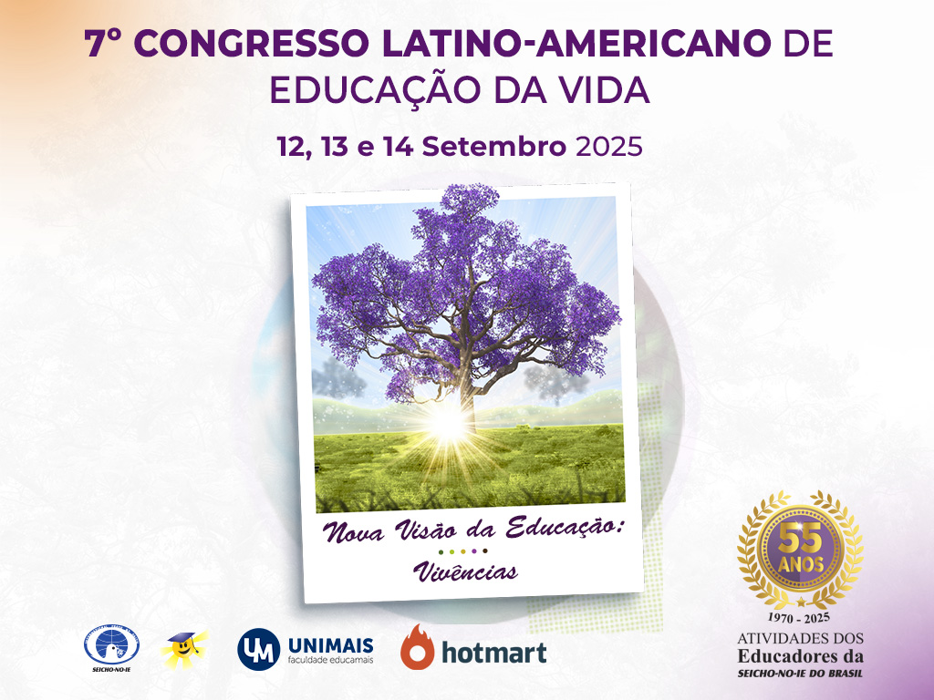 Destaque portal 1024x768 Congresso Educadores 2025 7º Congresso Latino-americano de Educação da Vida Um evento no qual atestamos a prática da Educação da Vida de forma concreta. Em Plenárias, Oficinas e Banners são expostos trabalhos que comprovam os resultados da aplicação da Educação da Vida nos diversos âmbitos – escolas, comunidade, família. É a transformação vívida!