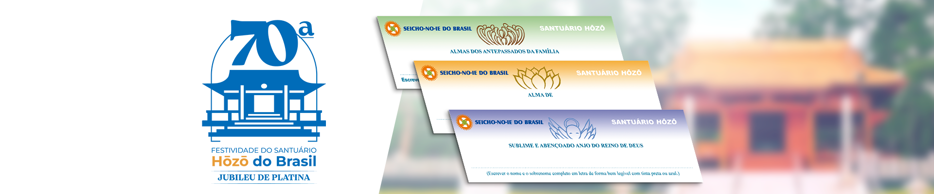 Topo registros esprituais Hozo 2026 Registros Espirituais Existem três categorias de registros espirituais, e você pode inscrever quantos nomes desejar. Confira cada uma abaixo: